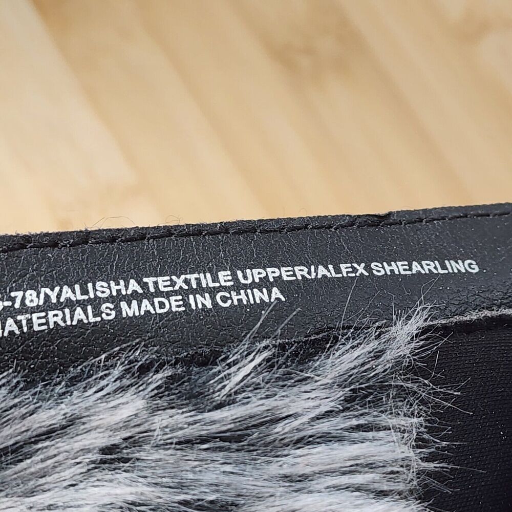 Baretraps Black Womens Sz 10M YALISHA Suede Nylon Faux Fur  Lace Up Snow Boots - Picture 12 of 16